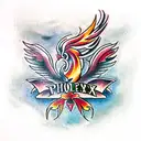 Phoenix tattoo design idea