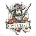 come and take it  tattoo design idea
