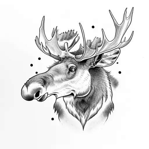 moose  tattoo design idea