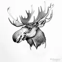moose  tattoo design idea