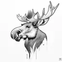 moose  tattoo design idea
