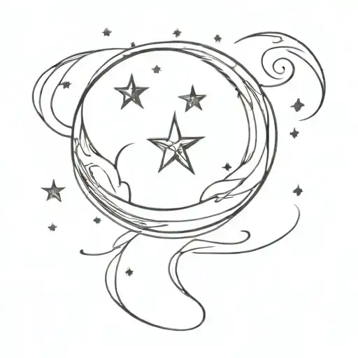 a symbol of unforgettable love you to the moon tattoo design idea