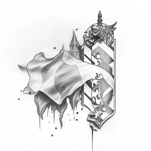 Italy and Croatia  tattoo design idea