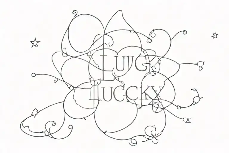 "How Lucky Are We" tattoo design idea
