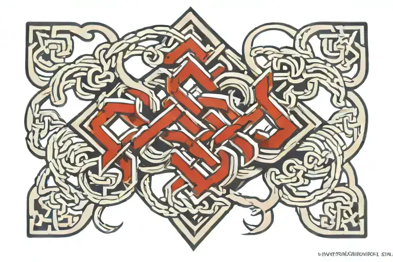 endless knot tattoo design idea