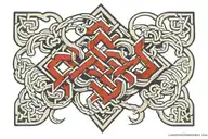 endless knot tattoo design idea