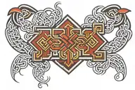 endless knot tattoo design idea