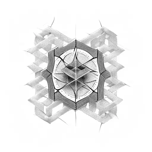 hexagram tattoo design idea