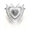 jesus heart tattoo design idea