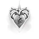 jesus heart tattoo design idea