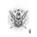 word daring tattoo design idea