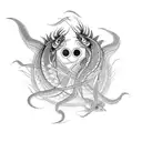 Squid battle with carp tattoo design idea