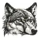 wolf and stag  tattoo design idea