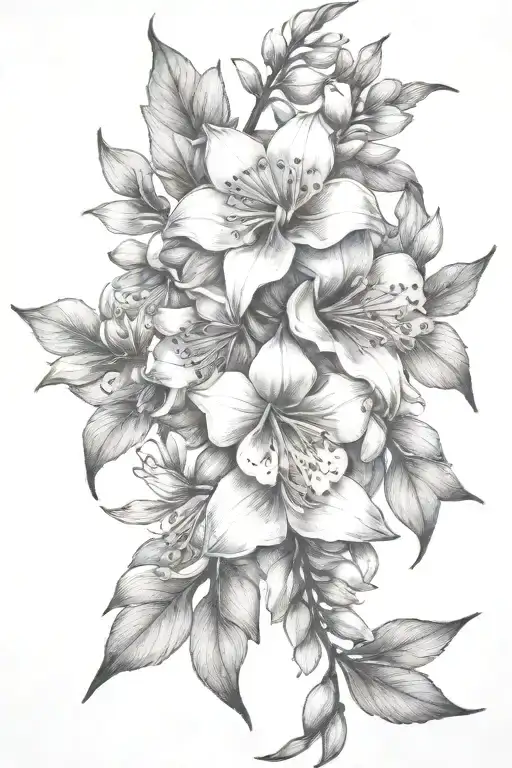 wisteria tattoo design idea