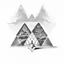 pyramides and pharaoh tattoo design idea