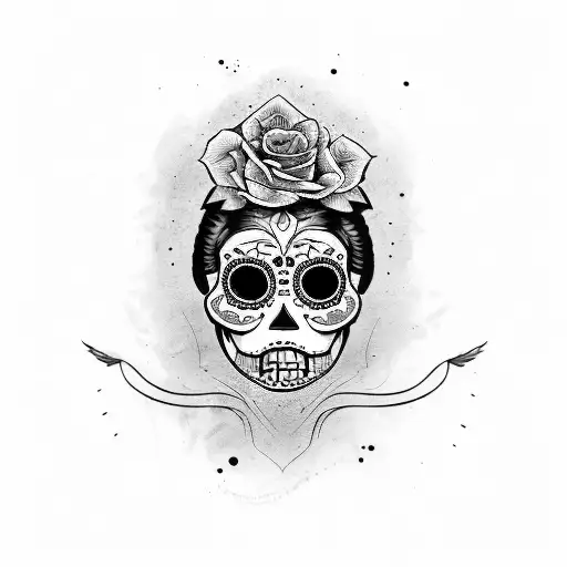 calavera catrina mitad hombre mitad mujer tattoo design idea