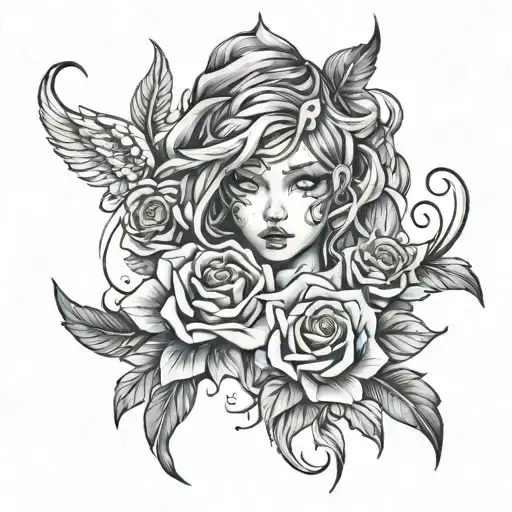 lost of love tattoo design idea