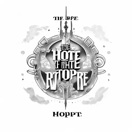 the text "Hope for the best Prepare for the worst" as in some latin font  tattoo design idea