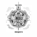 the text "Hope for the best Prepare for the worst" as in some latin font  tattoo design idea