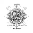 the text "Hope for the best Prepare for the worst" as in some latin font  tattoo design idea