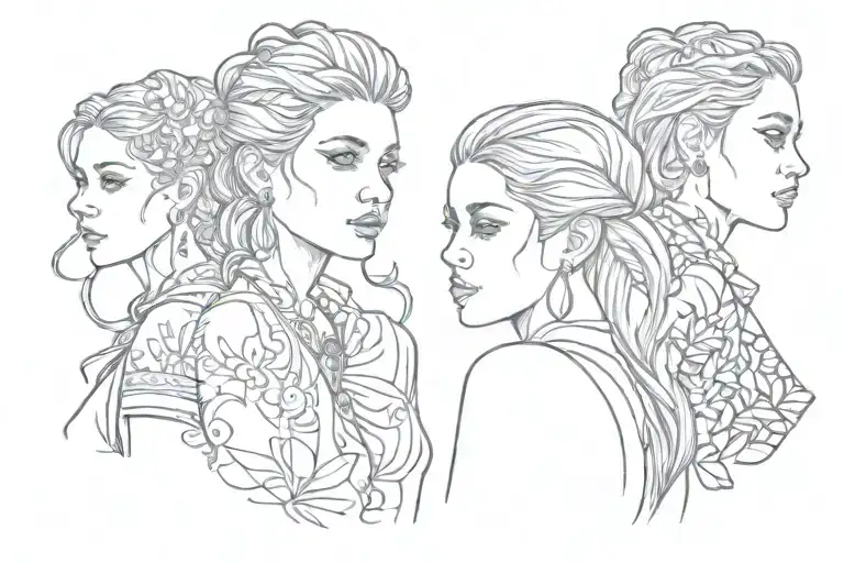 barcelona woman team  tattoo design idea