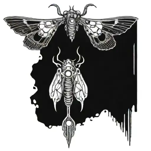 death moth tattoo tattoo design idea