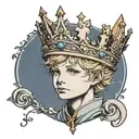little prince crown tattoo design idea