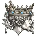 little prince crown tattoo design idea