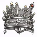 little prince crown tattoo design idea
