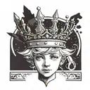 little prince crown tattoo design idea