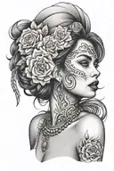 chicano tattoo face women tattoo design idea
