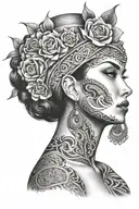 chicano tattoo face women tattoo design idea