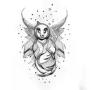 woman powerlifter tattoo design idea