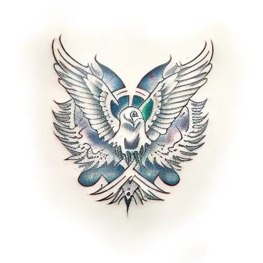 demonic raven tattoo design idea