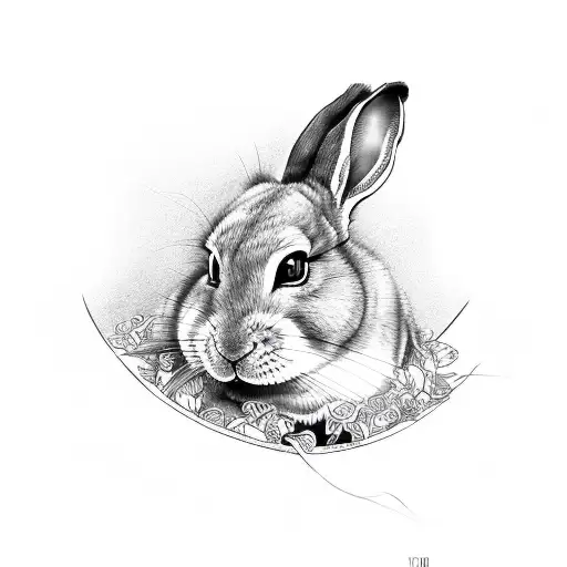 Tattoo I got yesterday of my late rabbit, Miss Ruby (aka Rubik's Cube) : r/ Rabbits