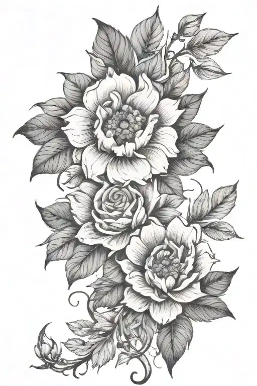 floral masculine tattoo tattoo design idea