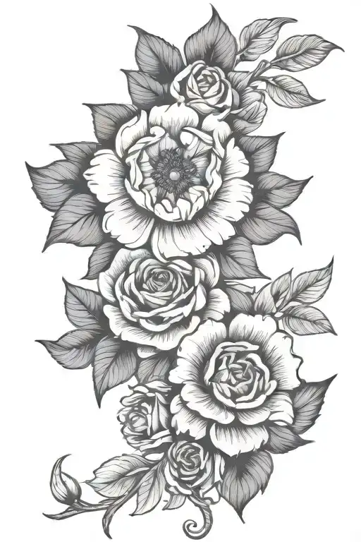 floral masculine tattoo tattoo design idea