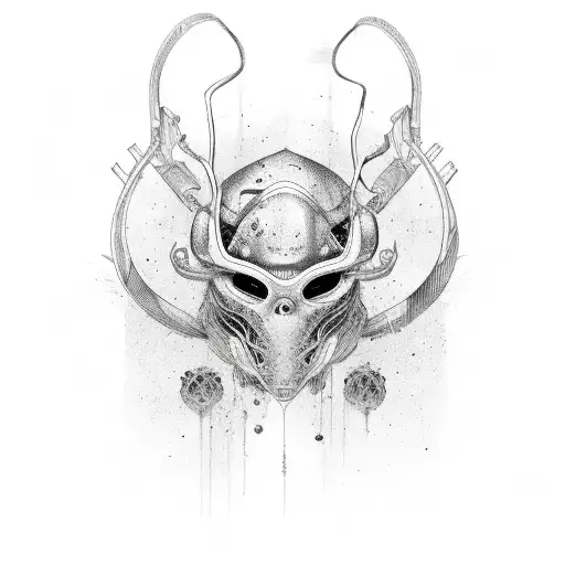 spicky lines por upper back  tattoo design idea