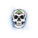 skull bracelet  tattoo design idea