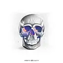 skull bracelet  tattoo design idea