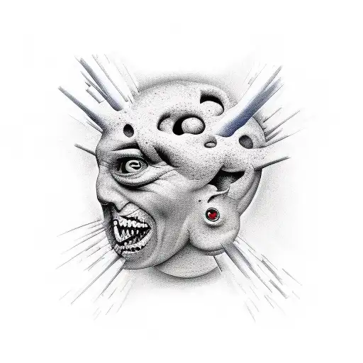 divergent thoughts leading to a prison of solitude of madness  tattoo design idea