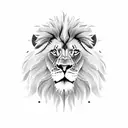 Lion roaring tattoo design idea