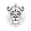 Lion roaring tattoo design idea