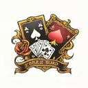 poker combination dead man's hand tattoo design idea