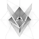 A minimalist tattoo featuring a triangle formed by the lyrics of your favorite Nine Inch Nails song, in a blackwork style. tattoo design idea