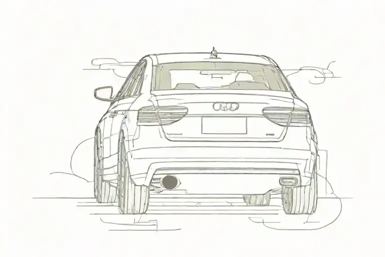 audi a4 2007 sedan tattoo design idea