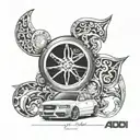 audi a4 B7 berline tattoo design idea