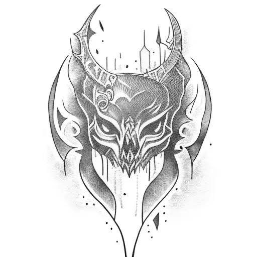 Gothic dagger tattoo design idea