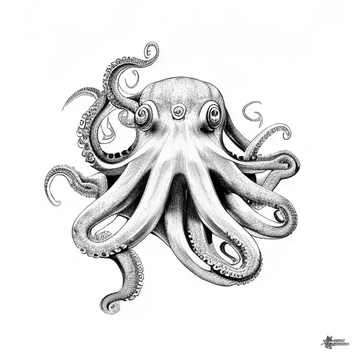 Octopus with honey badger  tattoo design idea
