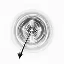 full moon with a halo of light and light streaming out from the center to look like a cross tattoo design idea
